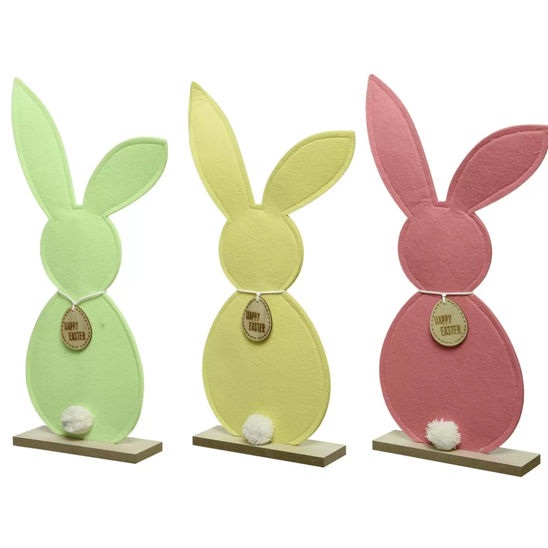Decoración De Pascua>DecoWoerner 3 Conejito De Pascua De Fieltro De Colores multicolor