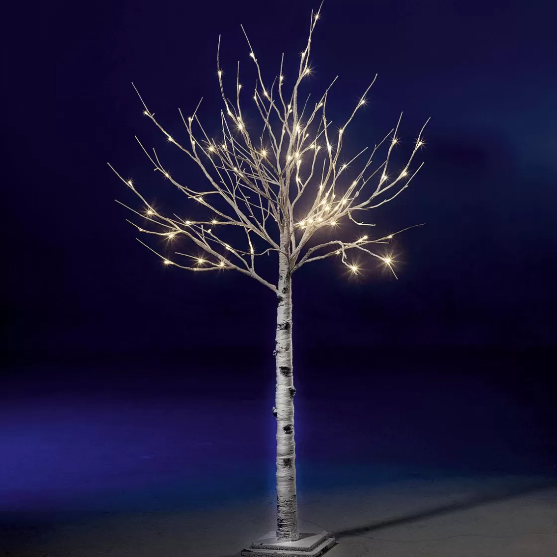 Decoración De Invierno | Árboles Artificiales>DecoWoerner Abedul Con LED, 120 Cm blanco