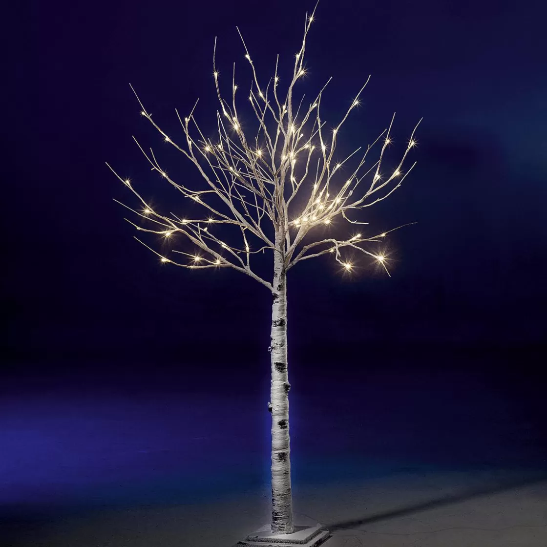 Decoración De Invierno | Árboles Artificiales>DecoWoerner Abedul Con LED, 160 Cm blanco