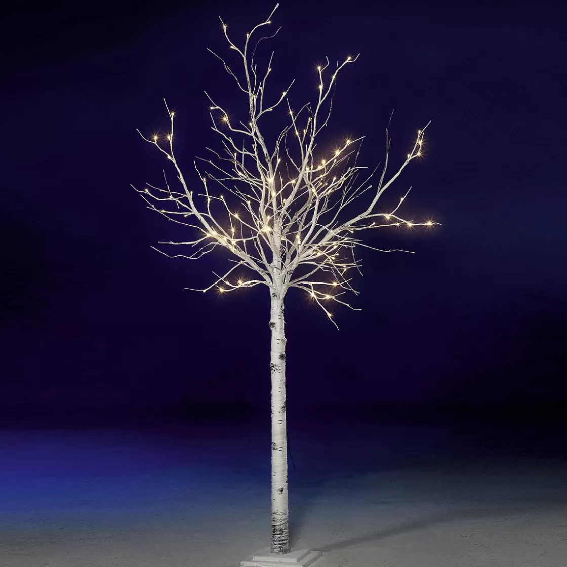 Decoración De Invierno | Árboles Artificiales>DecoWoerner Abedul Con LED, 210 Cm blanco