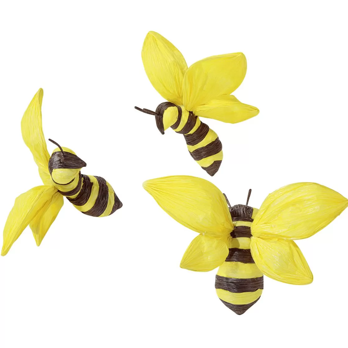 Decoración De Animales | Decoración De Primavera>DecoWoerner Abejas Decorativas 26 Cm, 3 Piezas amarillo