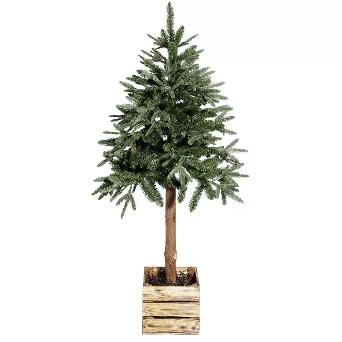 Árboles De Mesa Y Ramas De Abeto | Árboles De Navidad Artificiales>DecoWoerner Abeto Artificial En Un Cubo De Madera verde