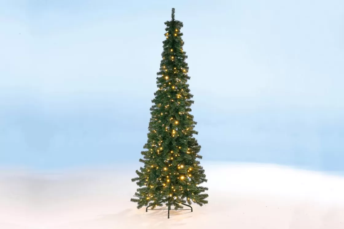 Árboles De Navidad Artificiales>DecoWoerner Abeto Artificial Esbelto Con LED 180 Cm verde