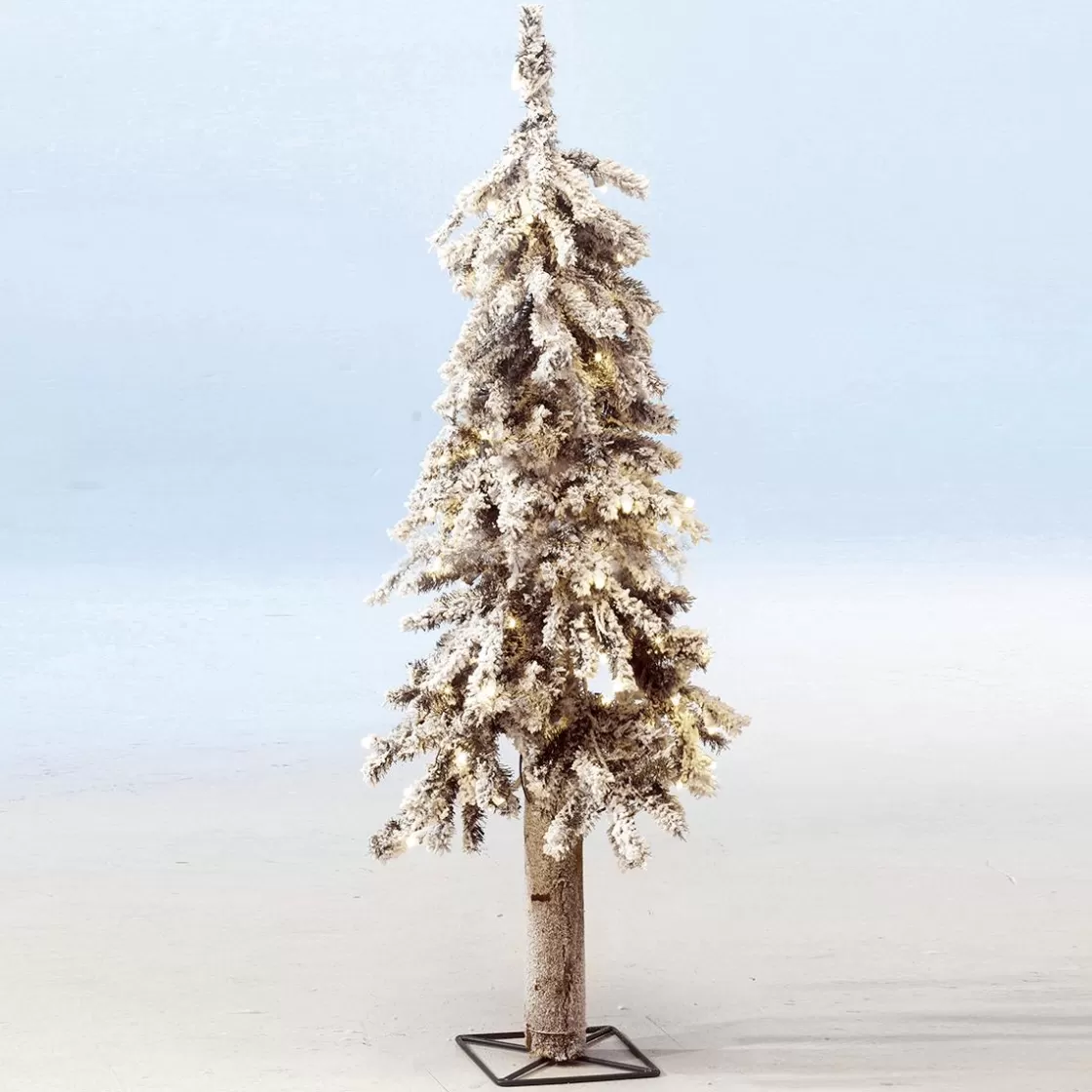 Árboles De Mesa Y Ramas De Abeto | Árboles De Navidad Artificiales>DecoWoerner Abeto Artificial Nevado Con LED 60 Cm blanco