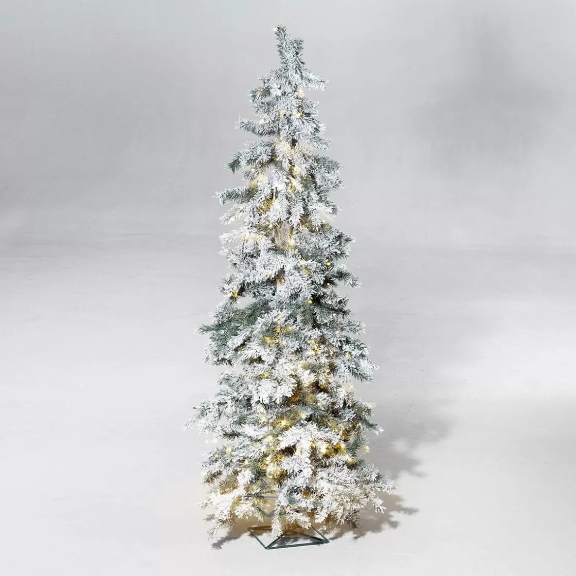 Árboles De Navidad Artificiales>DecoWoerner Abeto De Invierno, Abeto Artificial De Luvi Con Nieve Con Luz LED, 160 Cm blanco