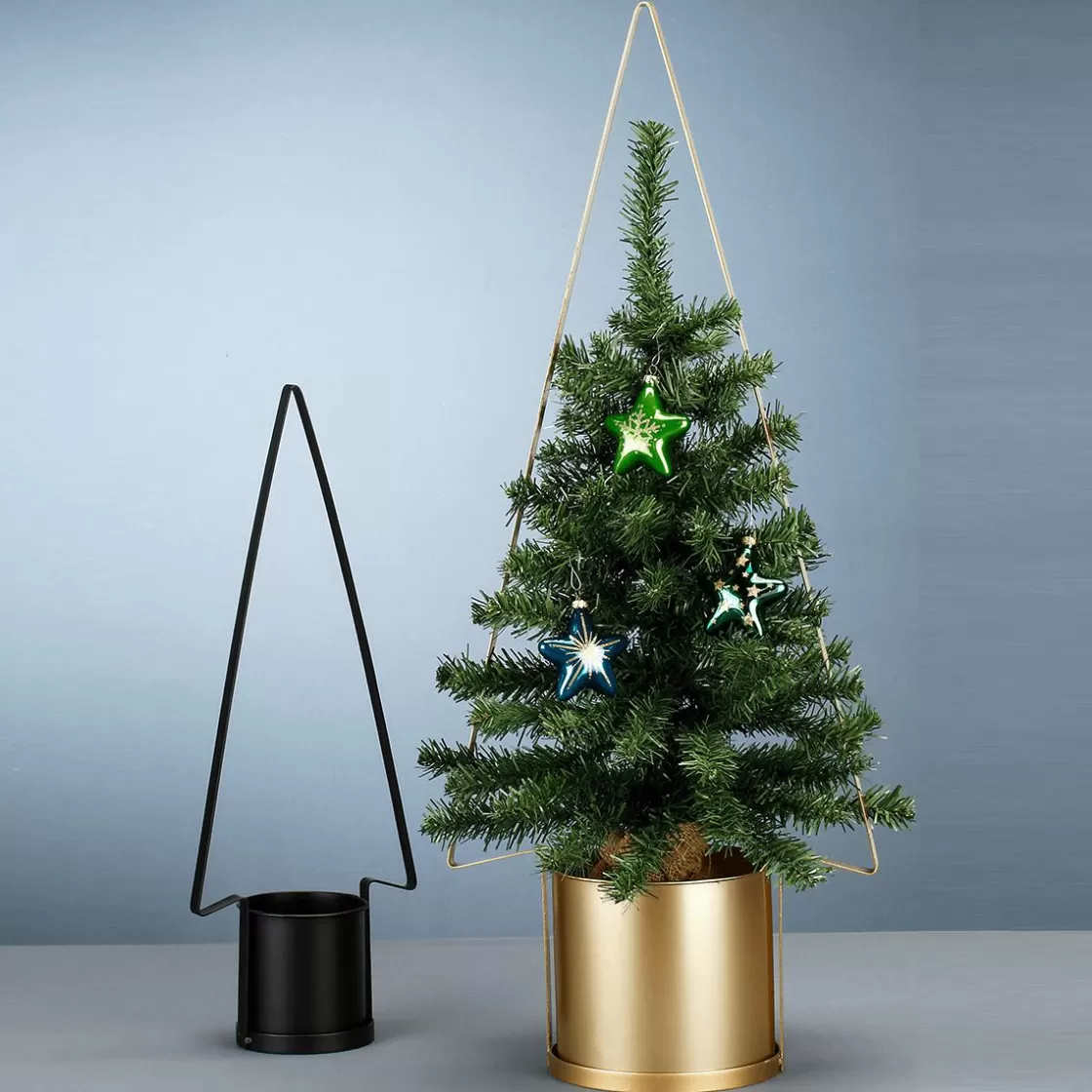 Figuras De Navidad>DecoWoerner Abeto De Metal Con Maceta, 55 Cm De Altura negro