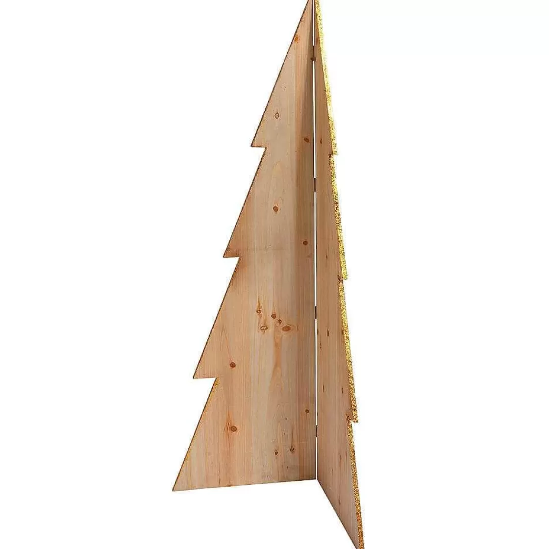 Decoración Natural | Figuras De Navidad>DecoWoerner Abeto Decorativo De Madera Altura 100 Cm Madera natural