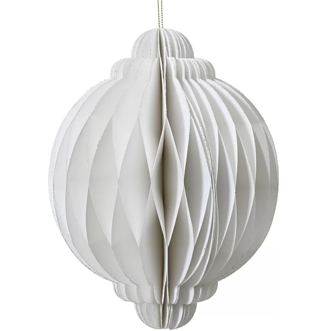 Decoración Temática | Figuras De Navidad>DecoWoerner Adorno Colgante De Papel De Nido De Abeja De Lujo Redondo De 30 Cm Ø blanco