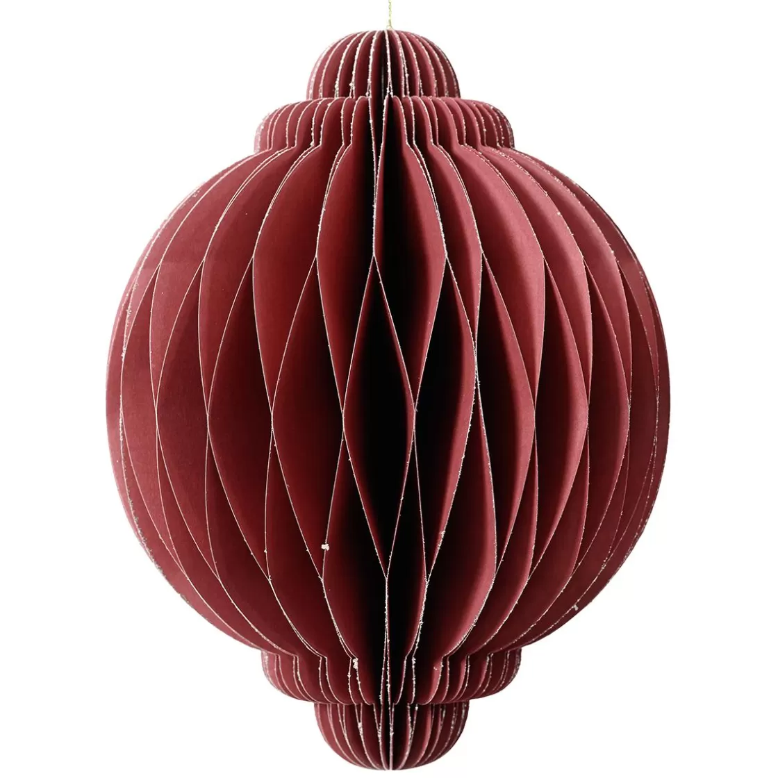Decoración Temática | Figuras De Navidad>DecoWoerner Adorno Colgante De Papel Nido De Abeja Deluxe Redondo 15 Cm Ø rojo