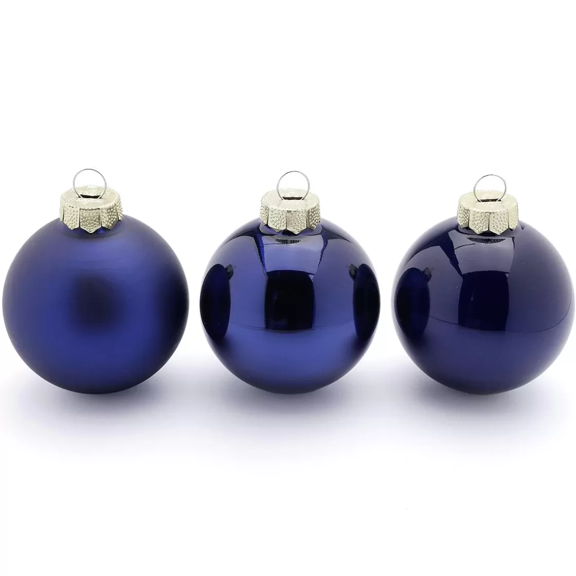 Bolas De Navidad>DecoWoerner Adornos Navideños De Cristal Con 3 Acabados Diferentes En Oscuro azul
