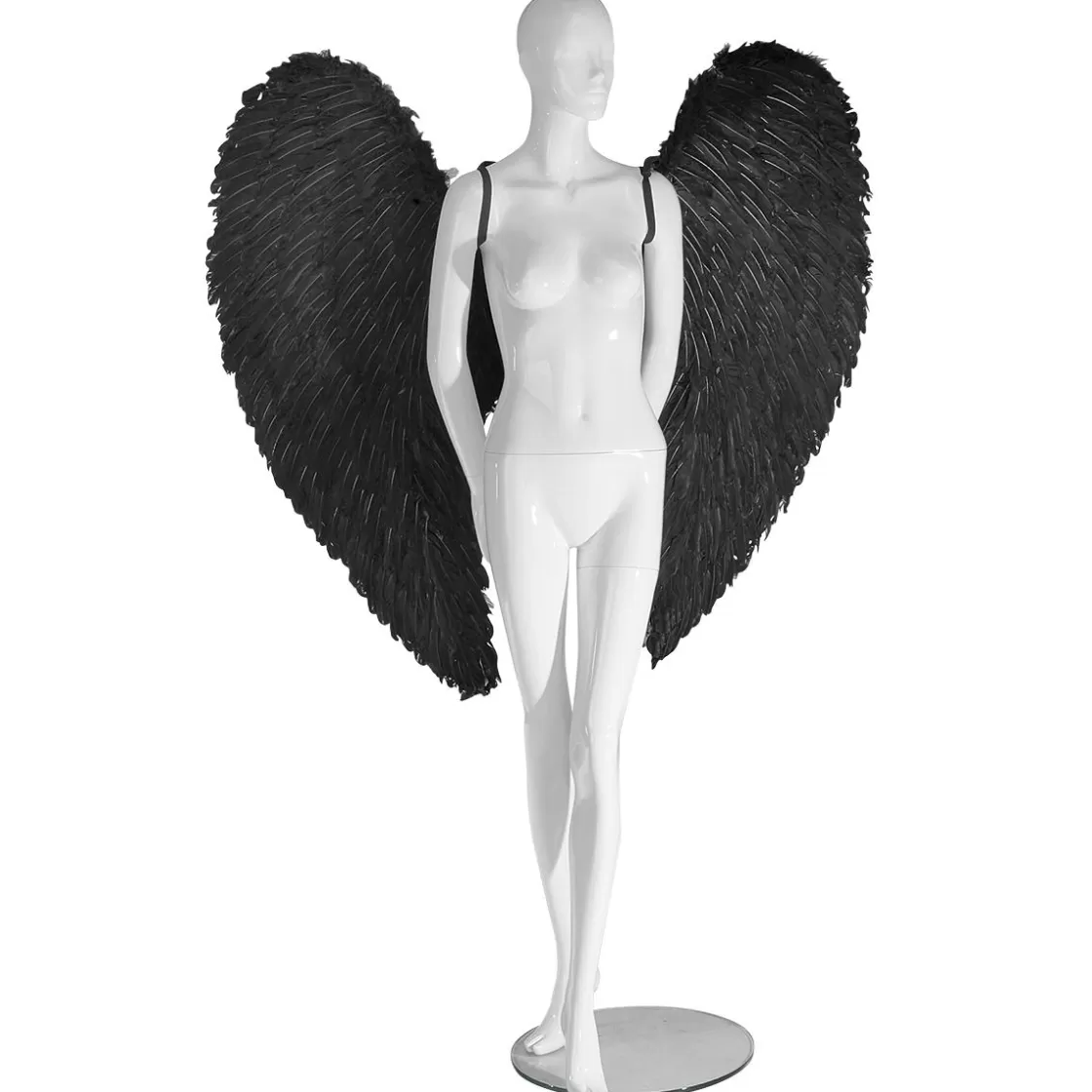 Decoración Temática>DecoWoerner Alas De ángel Negras Con Plumas, Longitud 120 Cm negro