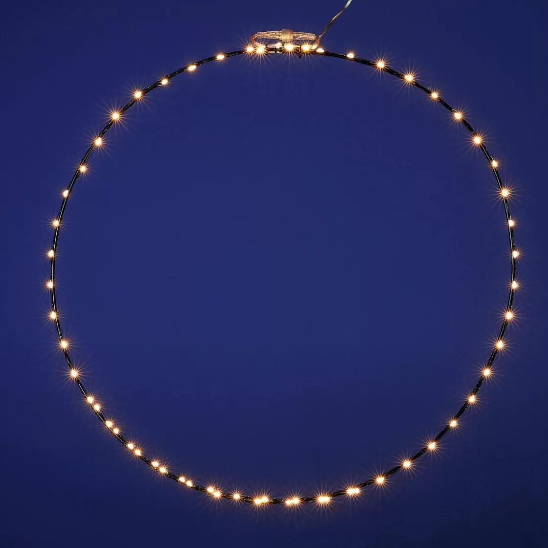 Luces De Navidad>DecoWoerner Anillo De Luces LED Para Exteriores, LED Cálido, Ø 50 Cm negro
