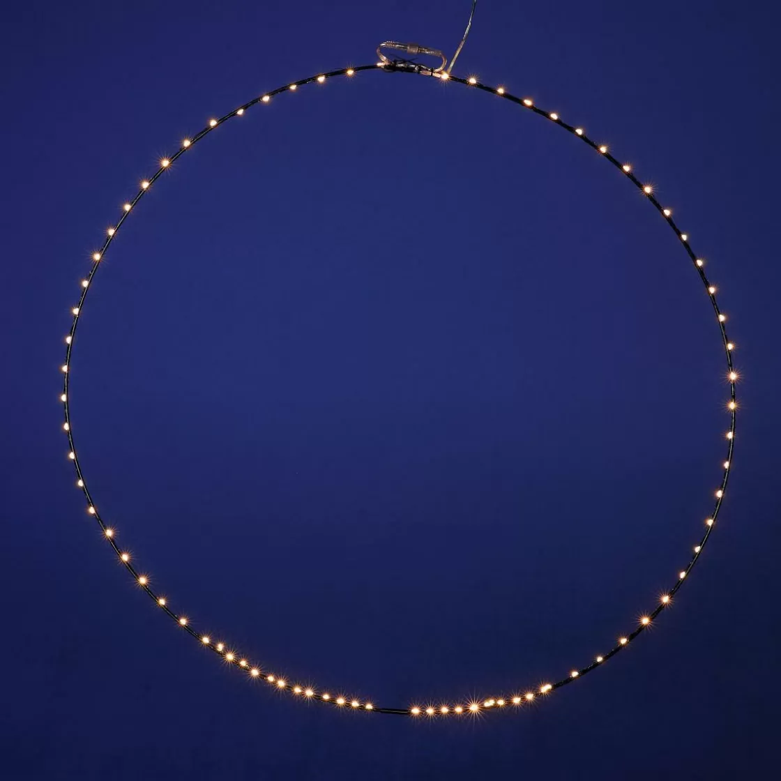 Luces De Navidad>DecoWoerner Anillo De Luces LED Para Exteriores, LED Cálido, Ø 75 Cm negro