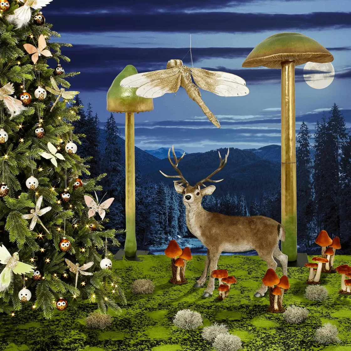 Decoración De Animales | Decoración De Otoño>DecoWoerner Animal Decorativo De Ciervo Con Cornamenta 83 X 40 X 90 Cm (largo X Ancho X Alto) marrón