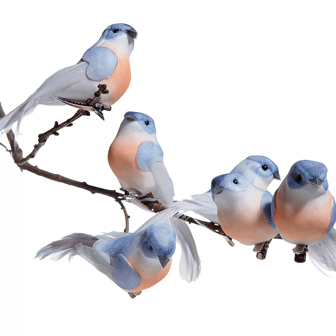 Decoración De Animales | Decoración De Primavera>DecoWoerner Aves Decorativas, Color , 10 Cm, 6 Piezas azul