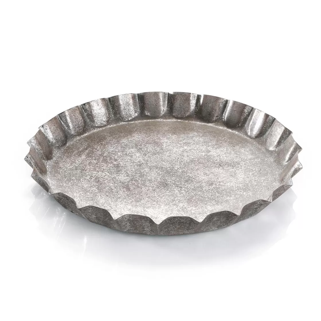 Decoración De Verano>DecoWoerner Bandeja De Corcho Con Corona De Metal, 30 Cm Ø, 4 Cm De Altura plata