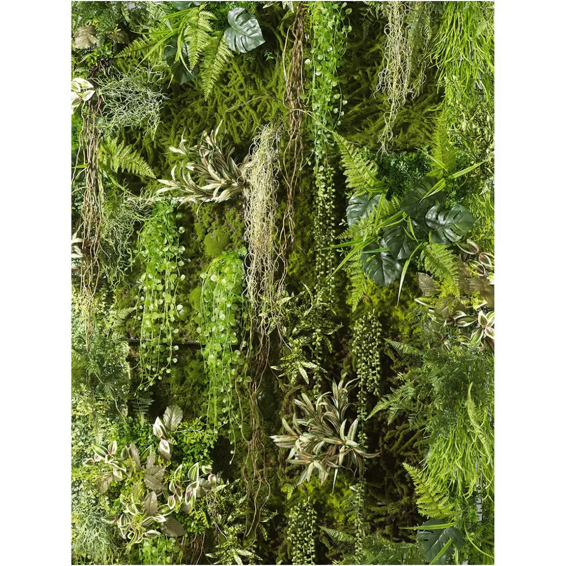 Bandera Xxl>DecoWoerner Bandera De Tela XL "Green Plant Wall" De Tela De Bandera Ignífuga De 150 X 200 Cm verde