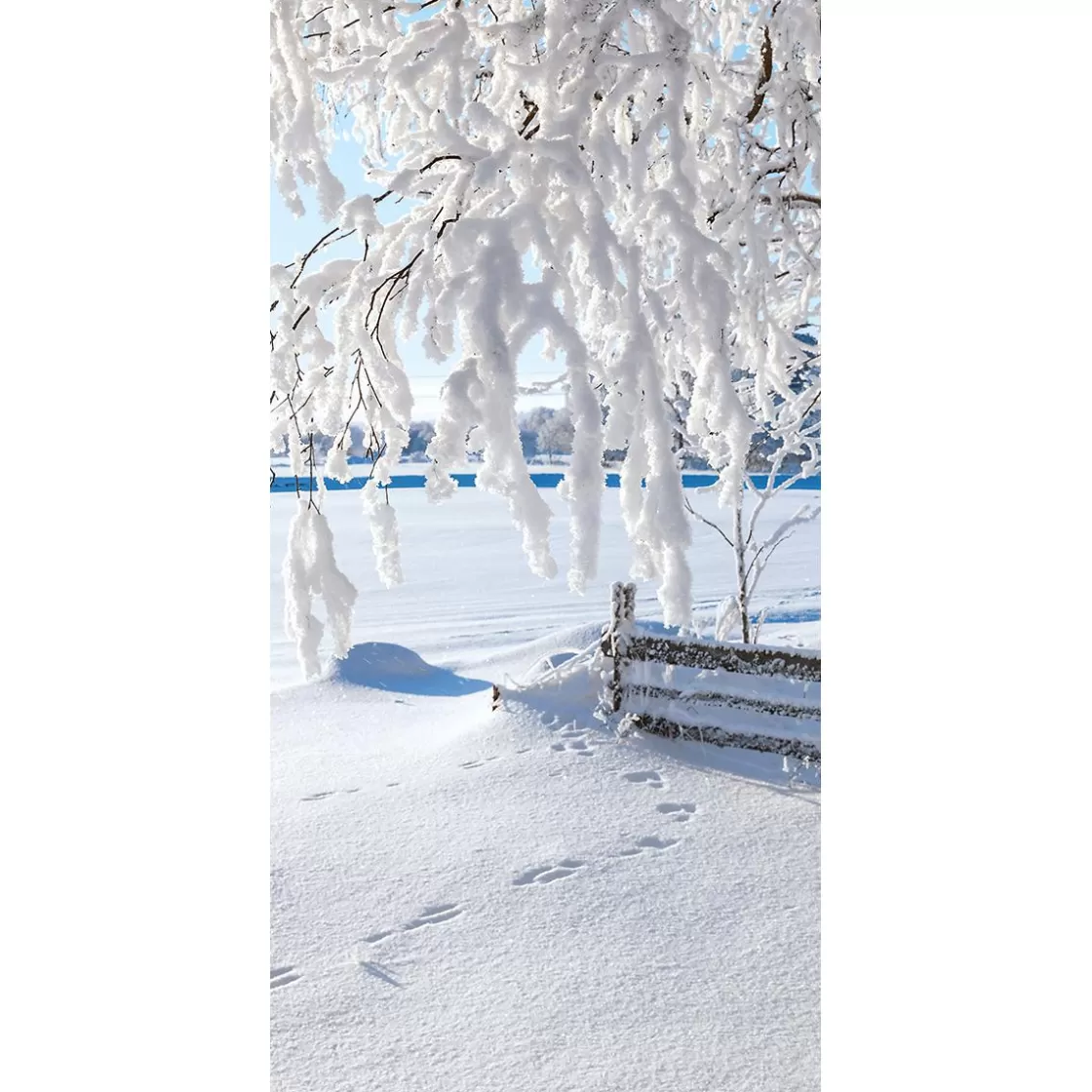 Decoración De Invierno | Pancartas De Navidad E Invierno>DecoWoerner Bandera Paisaje Nieve 1 X 2 M blanco