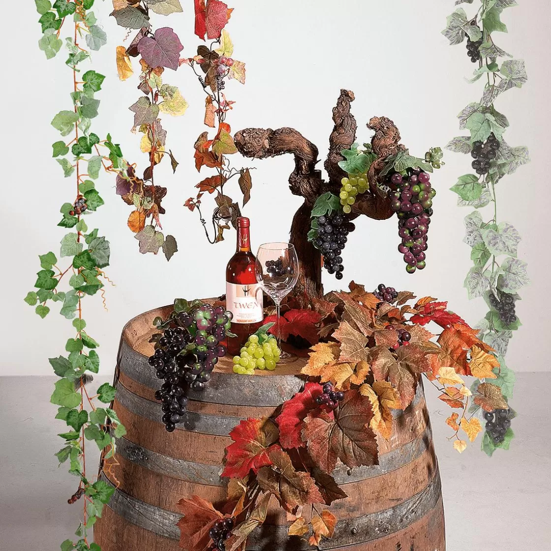 Decoración De Otoño>DecoWoerner Barril De Vino Auténtico marrón