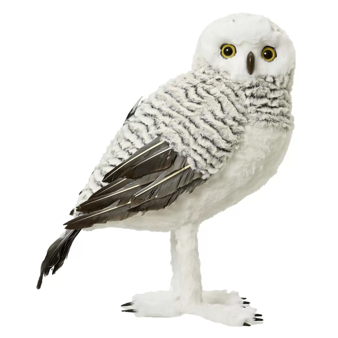 Decoración De Animales | Decoración De Invierno>DecoWoerner Búhos Decorativos De Piel Sintética 48 Cm Gris