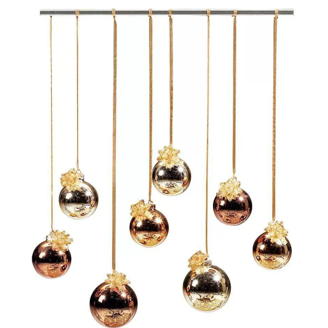 Bolas De Navidad>DecoWoerner Bola De Navidad De Vidrio 8 Cm, , 6 Piezas oro