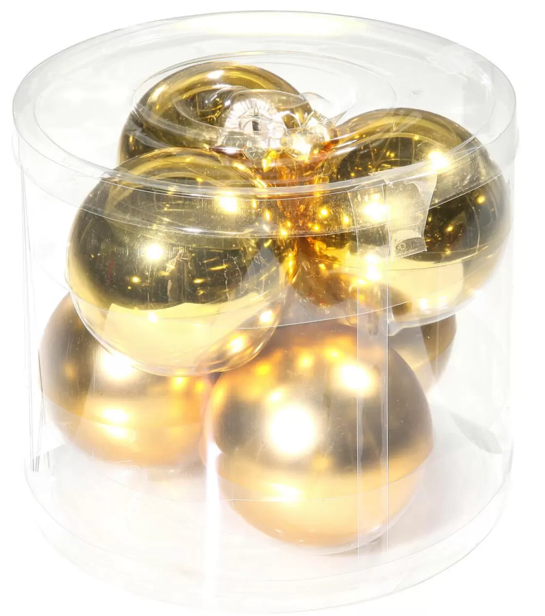 Bolas De Navidad>DecoWoerner Bola De Navidad De Vidrio 8 Cm, Oscuro, 6 Piezas oro