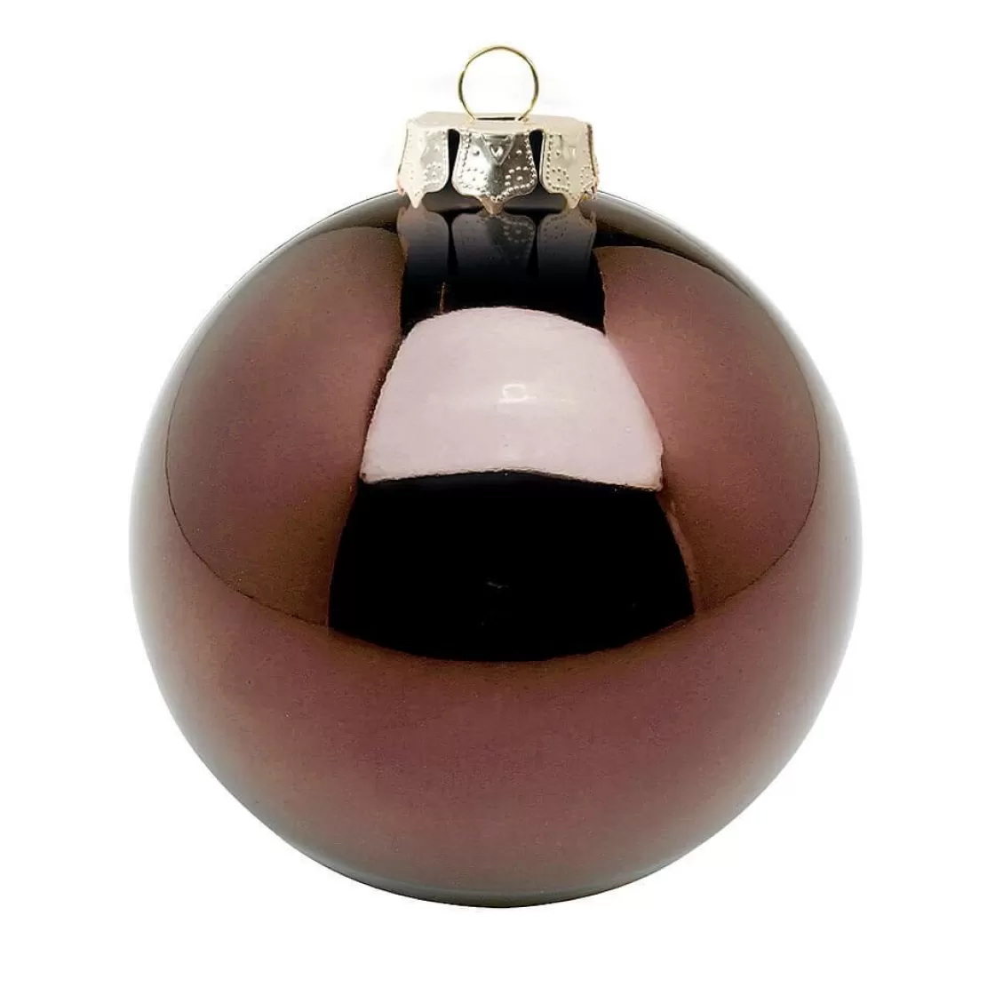 Bolas De Navidad>DecoWoerner Bola De Navidad Sin Costuras De Plástico, Color Oscuro Ø 8 Cm marrón