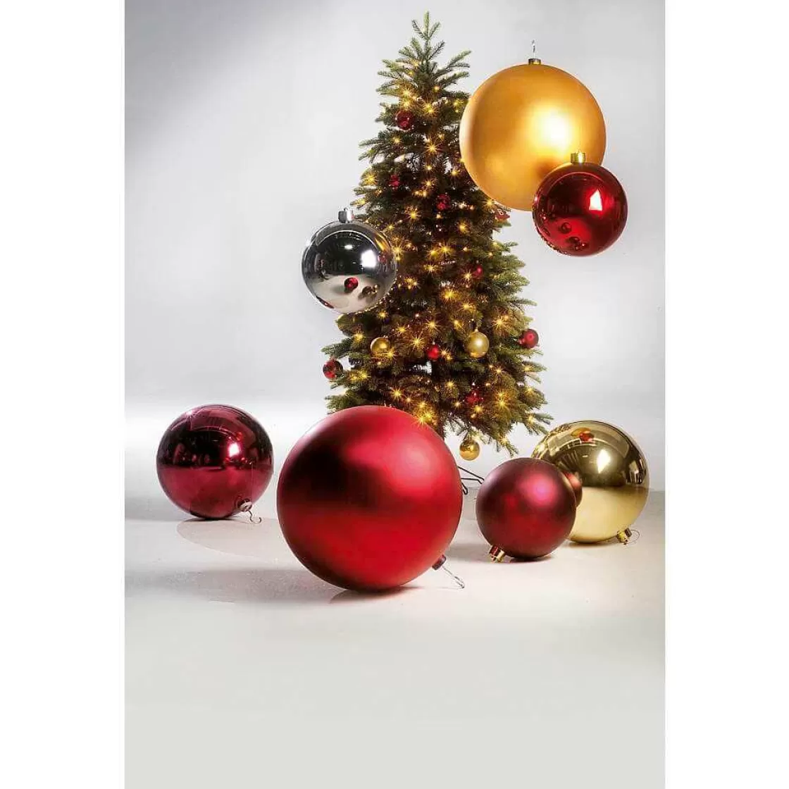 Bolas De Navidad>DecoWoerner Bola De Navidad XXL Brillante, 30 Cm plata