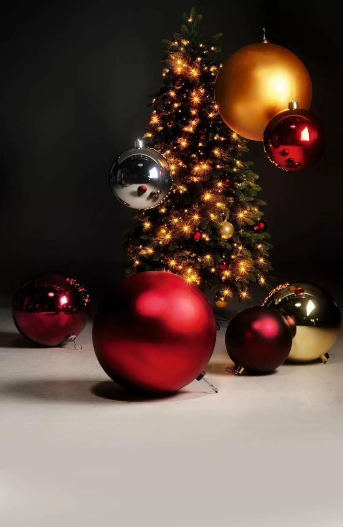 Decoración Navideña Xxl | Bolas De Navidad>DecoWoerner Bola De Navidad XXL Brillante, 50 Cm plata