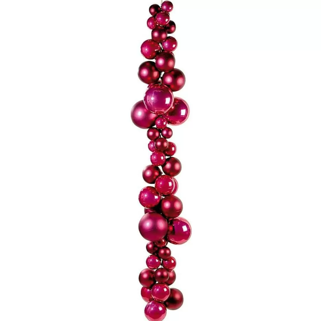 Bolas De Navidad>DecoWoerner Bolas De Navidad Brillantes De Color Baya, De Plástico Ignífugo, 10 Cm Ø - 6 Unidades. rojo