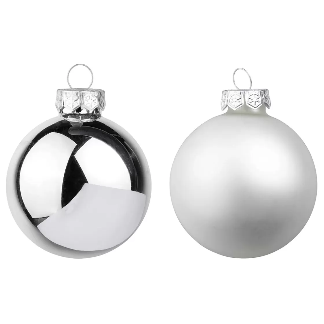 Bolas De Navidad>DecoWoerner Bolas De Navidad De Cristal Plateado 6 Cm Ø - 24 Piezas plata
