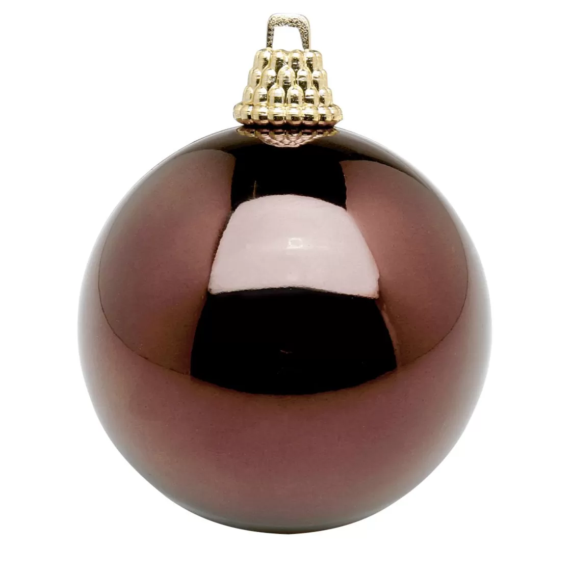 Bolas De Navidad>DecoWoerner Bolas De Navidad De Plástico Brillante Color Turrón, 6 Cm Ø - 24 Piezas marrón
