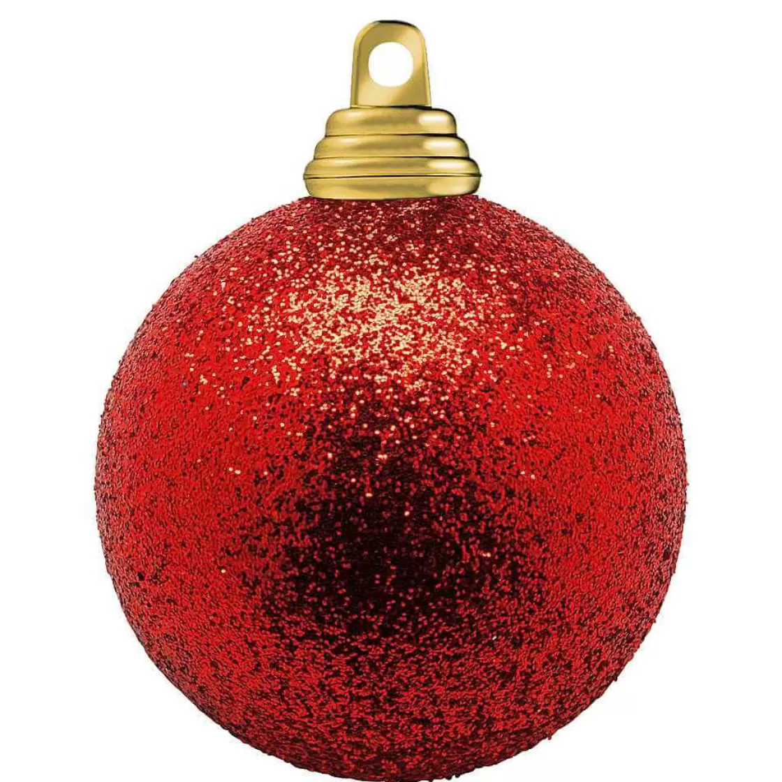 Bolas De Navidad>DecoWoerner Bolas De Navidad De Plástico Con Purpurina En , 6 Cm Ø - 6 Piezas rojo