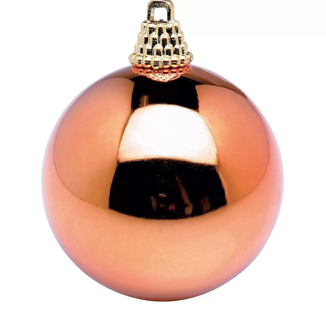 Bolas De Navidad>DecoWoerner Bolas De Navidad De Plástico Cobre Brillante, 6 Cm Ø - 24 Piezas rojo