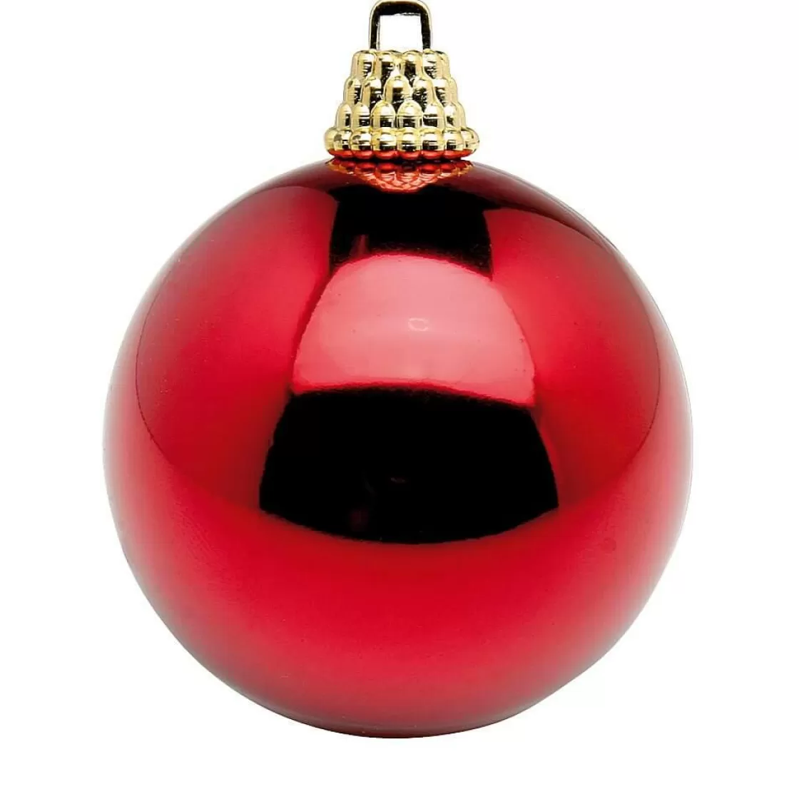 Bolas De Navidad>DecoWoerner Bolas De Navidad De Plástico Vino Brillante, 6 Cm Ø - 24 Piezas rojo
