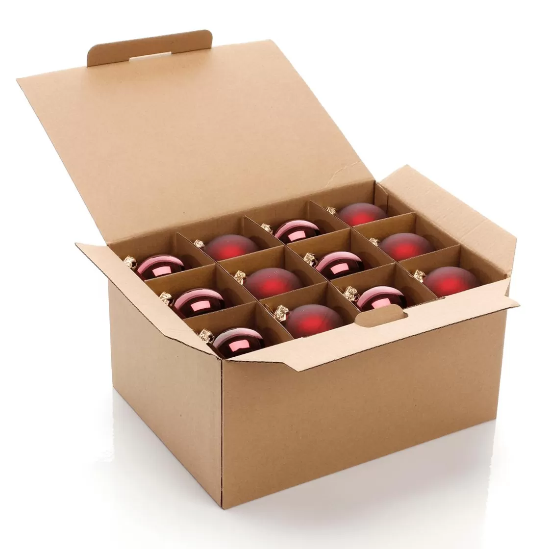 Bolas De Navidad>DecoWoerner Bolas De Navidad De Vidrio Oscuro 6 Cm Ø - 24 Piezas rojo