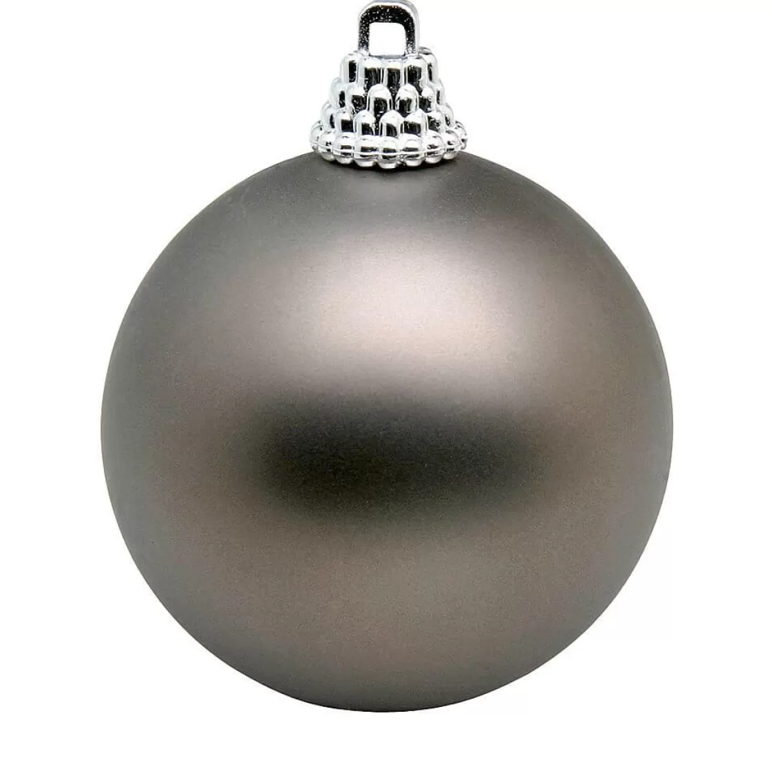 Bolas De Navidad>DecoWoerner Bolas De Navidad Acero Mate, 8cm - 12piezas Gris