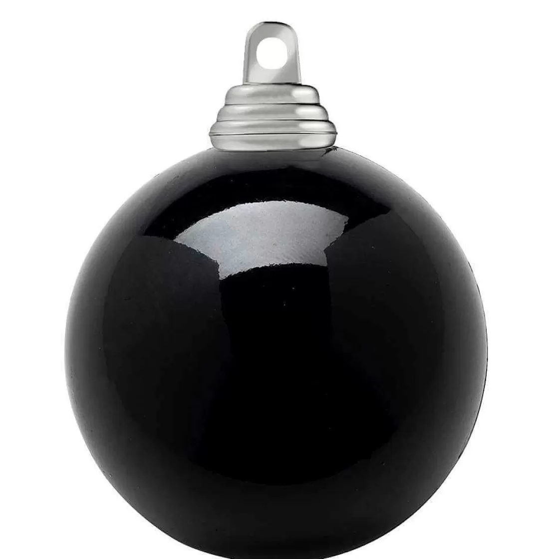 Bolas De Navidad>DecoWoerner Bolas De Navidad Negras Y Brillantes De Plástico Ignífugo De 6 Cm De Diámetro - 24 Unidades. negro
