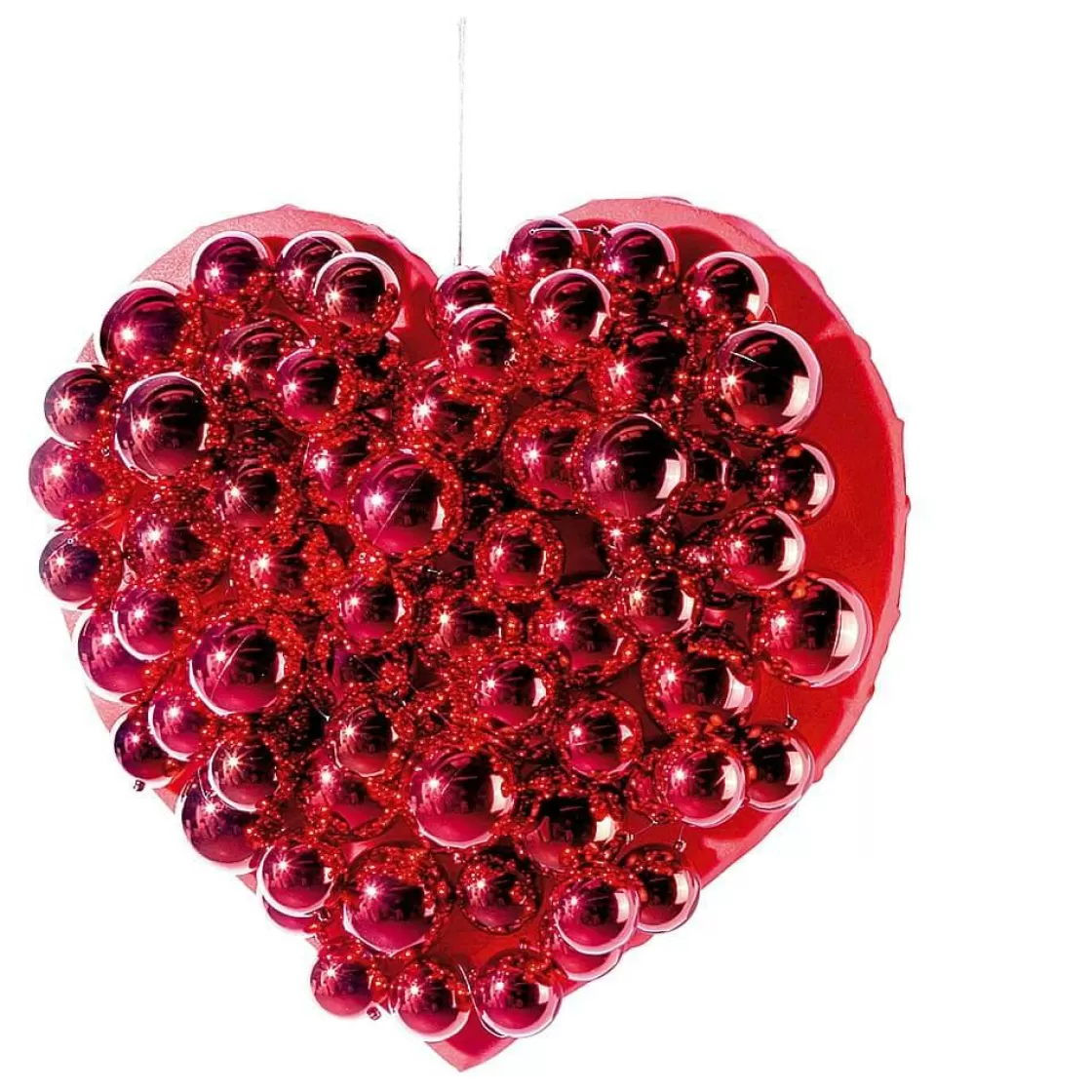 Bolas De Navidad>DecoWoerner Bolas De Navidad Rojas Oscuras Y Brillantes De Plástico Ignífugo De 6 Cm De Diámetro - 24 Unidades. rojo