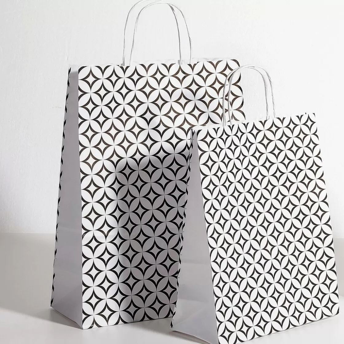 Bolsas De Regalo Y Bolsas Portátiles>DecoWoerner Bolsa De Papel "Adorno" 28 X 22 X 10 Cm negro