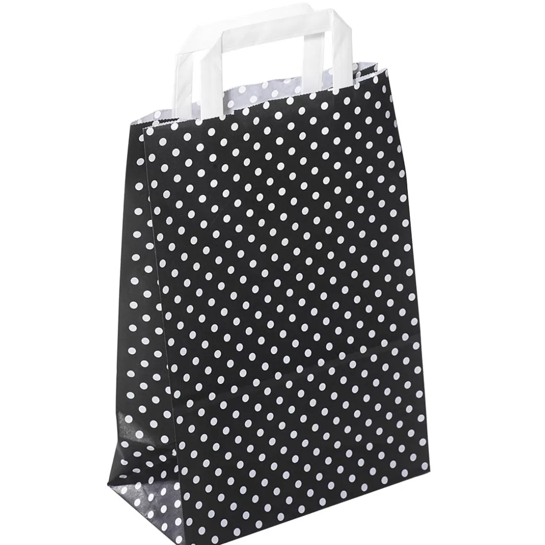 Bolsas De Regalo Y Bolsas Portátiles>DecoWoerner Bolsa De Papel Con Lunares 31 X 22 Cm Negra negro