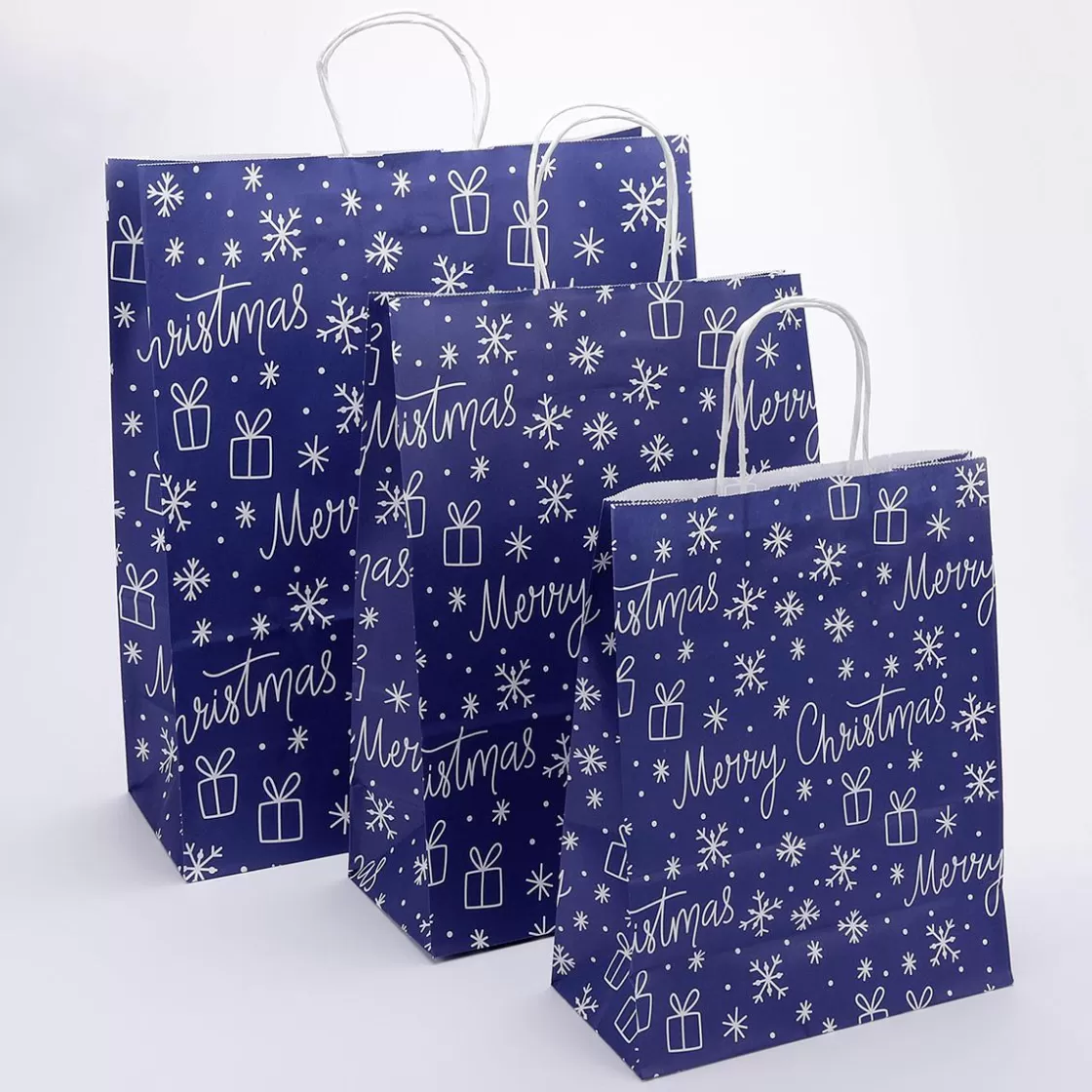 Bolsas De Regalo Y Bolsas Portátiles>DecoWoerner Bolsa De Transporte Nochebuena 50 Unidades azul