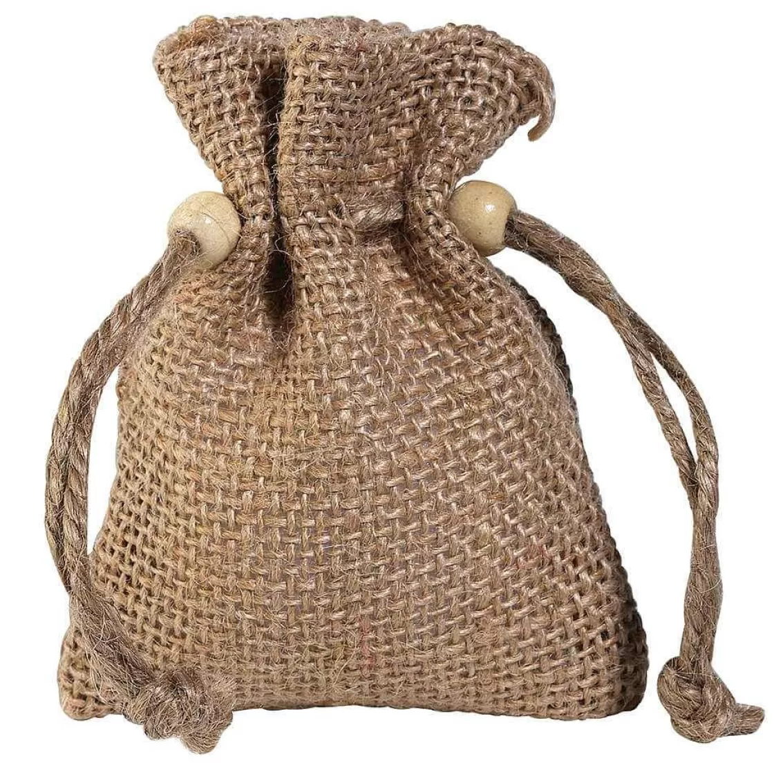 Bolsitas Con Cordón>DecoWoerner Bolsita De Yute, 10 Cm, Natural marrón