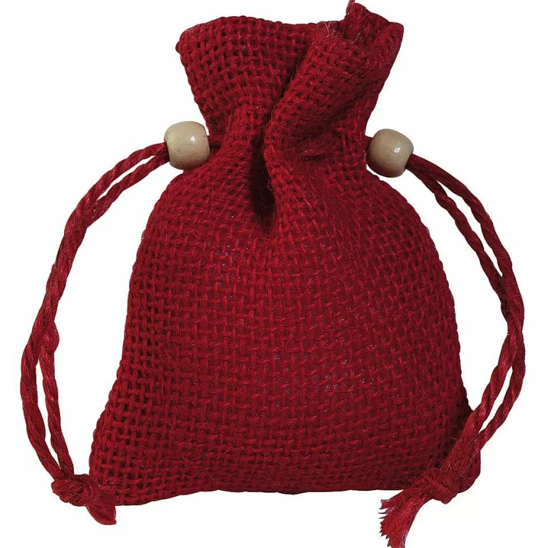 Bolsitas Con Cordón>DecoWoerner Bolsita De Yute, 10 Cm, rojo