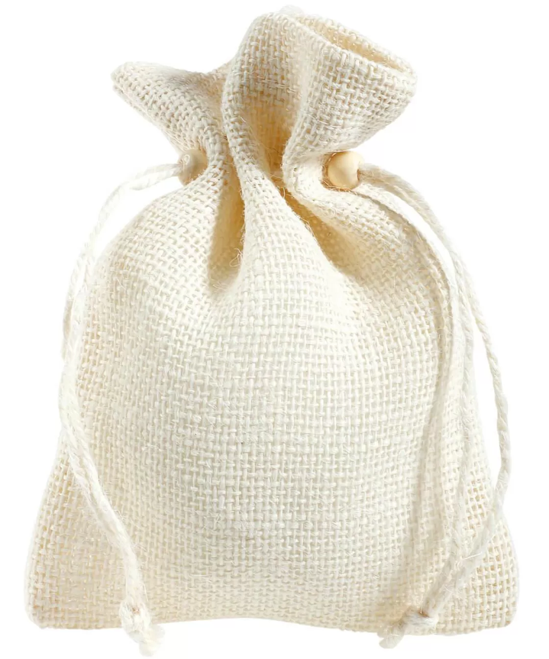 Bolsitas Con Cordón>DecoWoerner Bolsita De Yute, 18 Cm, Crema blanco