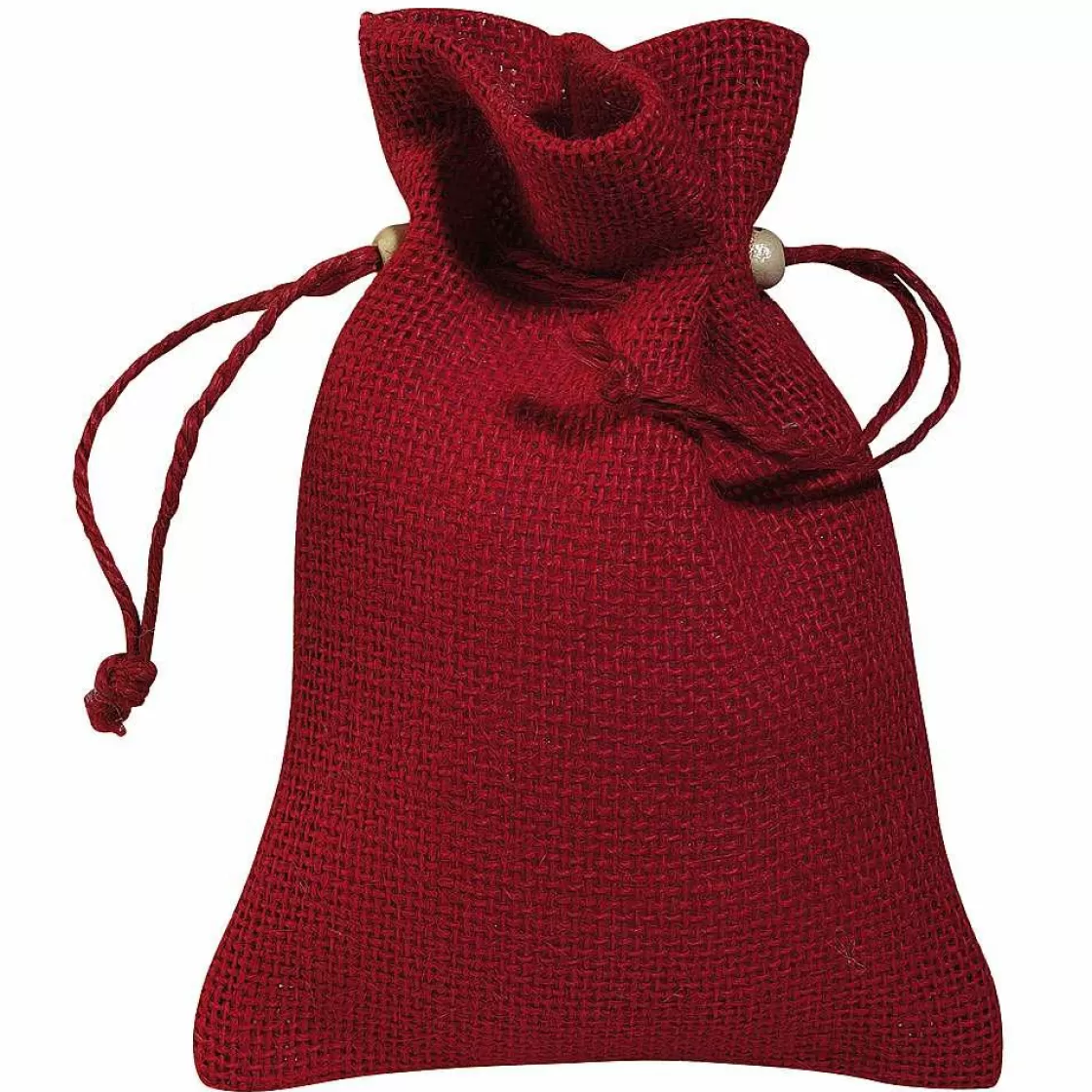 Bolsitas Con Cordón>DecoWoerner Bolsita De Yute, 18 Cm, rojo