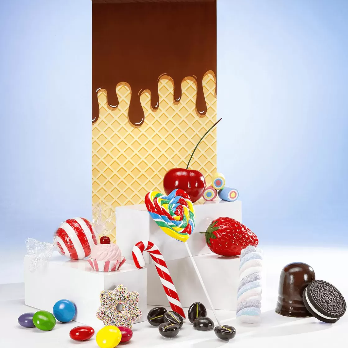 Chupetes Xxl | Chocolate Y Helados>DecoWoerner Bombón Relleno De Merengue XXL Alimento De Imitación 35 Cm marrón