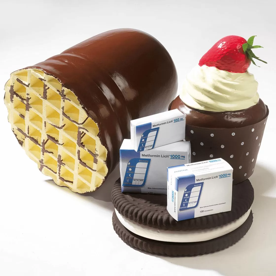 Chupetes Xxl | Chocolate Y Helados>DecoWoerner Bombón Relleno De Merengue XXL Alimento De Imitación 35 Cm marrón