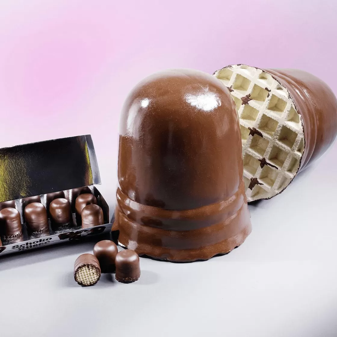 Chupetes Xxl | Chocolate Y Helados>DecoWoerner Bombón Relleno De Merengue XXL Alimento De Imitación 35 Cm marrón