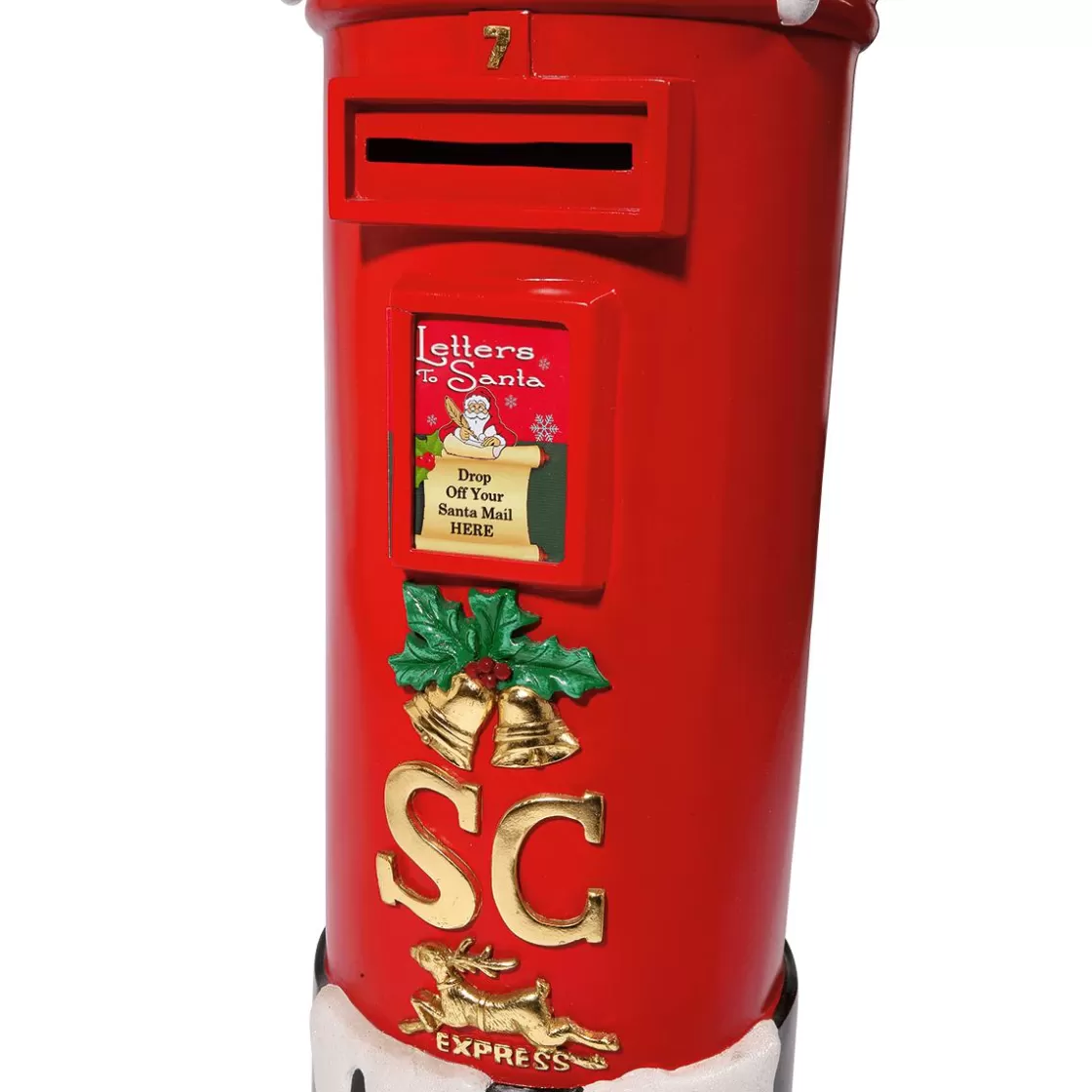 Decoración Navideña Xxl>DecoWoerner Buzón Decorativo Papá Noel, Altura 100 Cm rojo